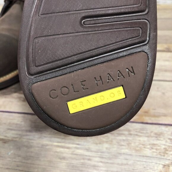 Cole Haan Grand Os Waterproof Canvas Boots Mens Size 10 C21692 Brown Red - Picture 8 of 11